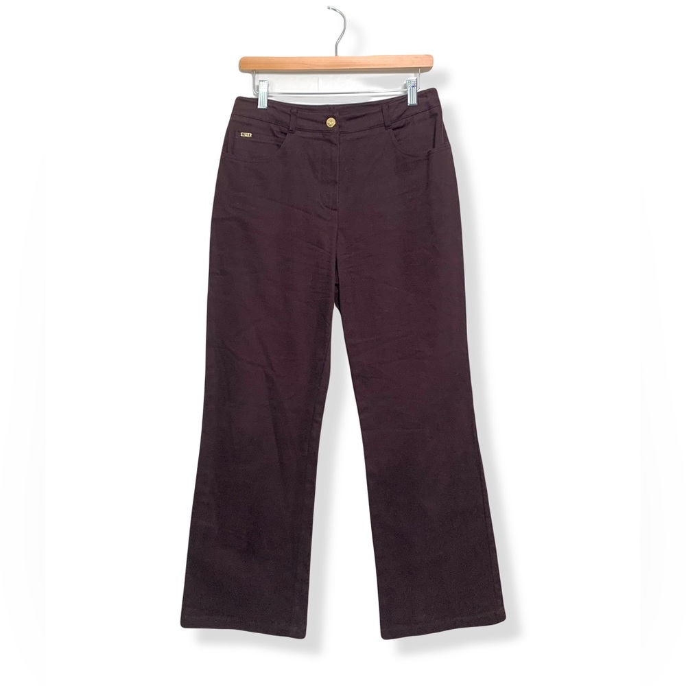 St. John Sport by Marie Gray Brown High Waist Straight Leg Jeans Pants Size 8